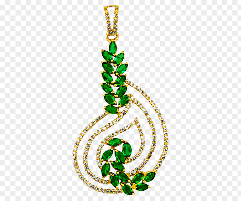 Emerald Body Jewellery Charms & Pendants Necklace PNG