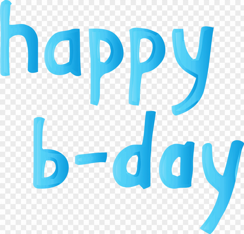 Happy B-Day Calligraphy PNG