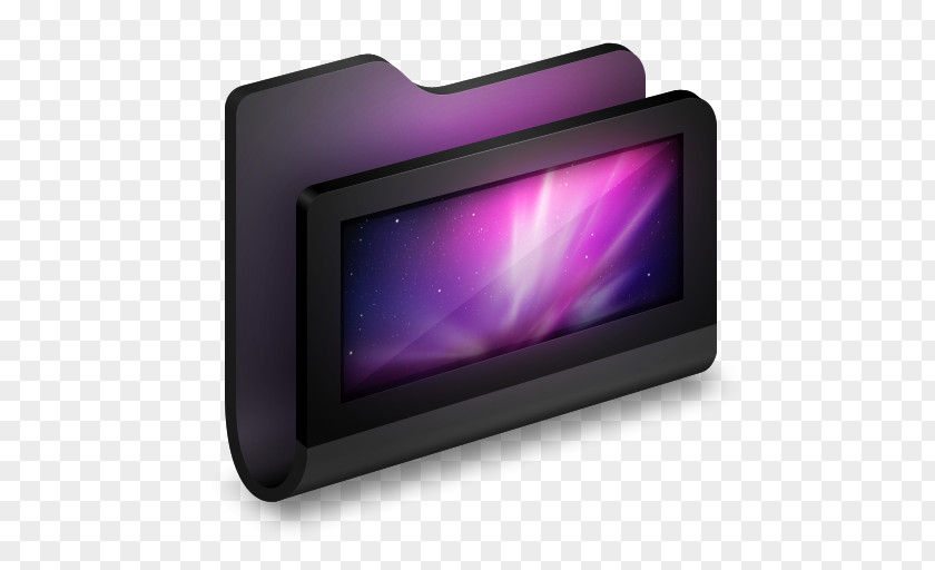 Desktop Black Folder Purple Display Device Multimedia PNG