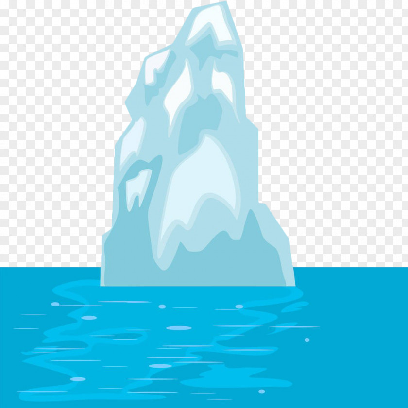 Hand Painted Sea Icebergs Iceberg Clip Art PNG
