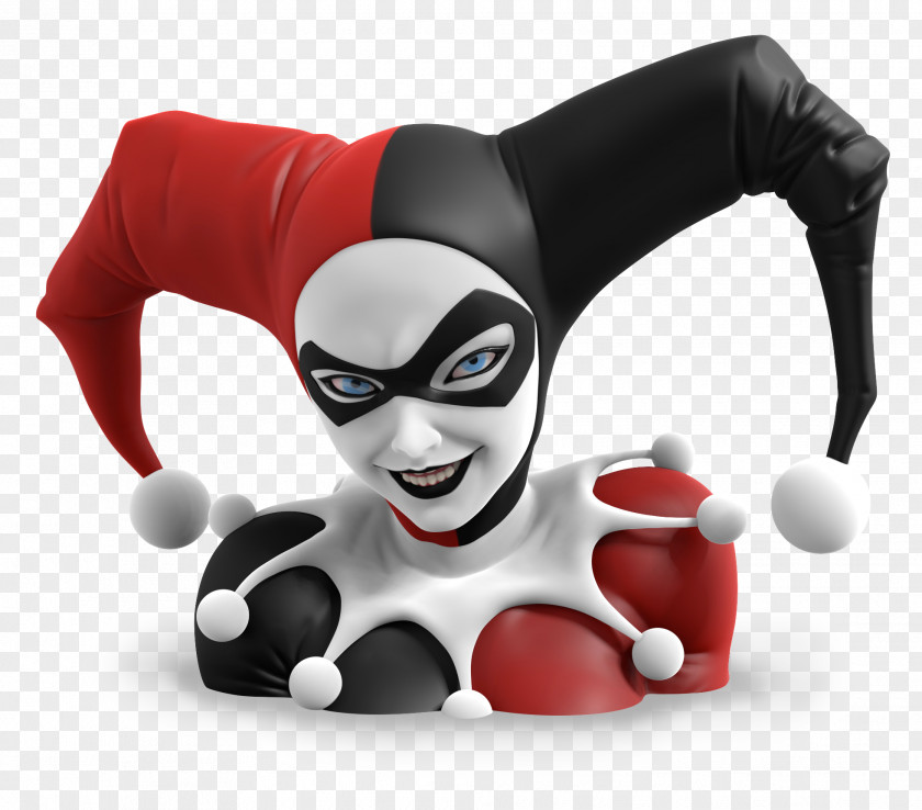 Harley Quinn Joker Batman Figurine Bust PNG