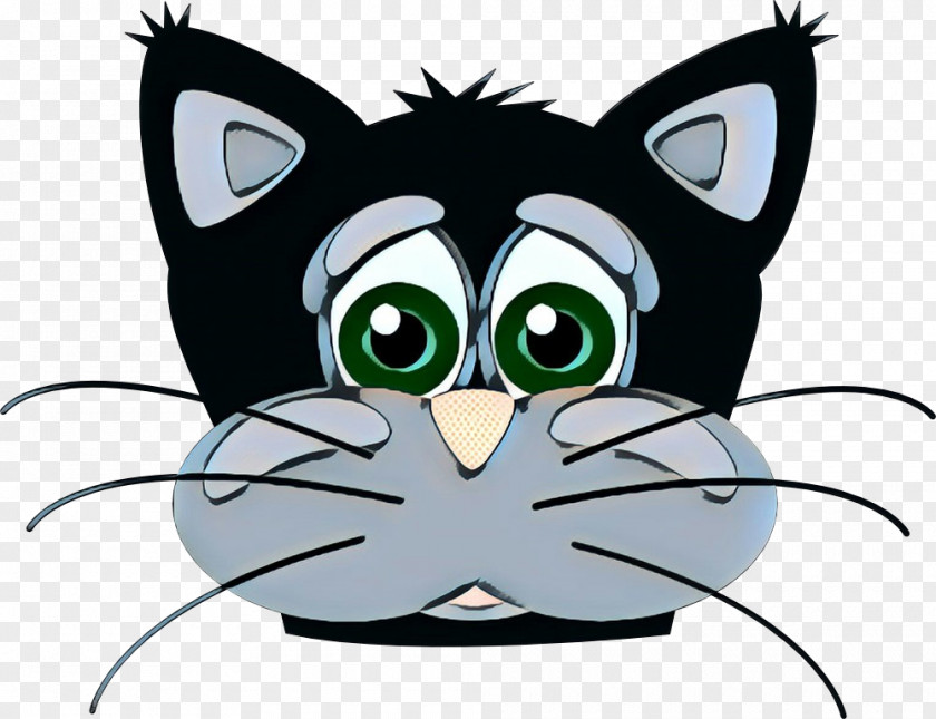 Eye Animated Cartoon Whiskers Cat Head Clip Art PNG