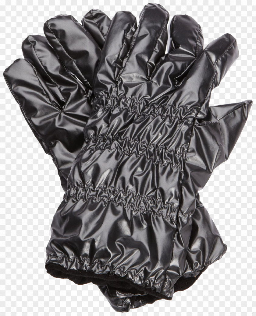 Fold Black Leather Gloves Glove And White PNG