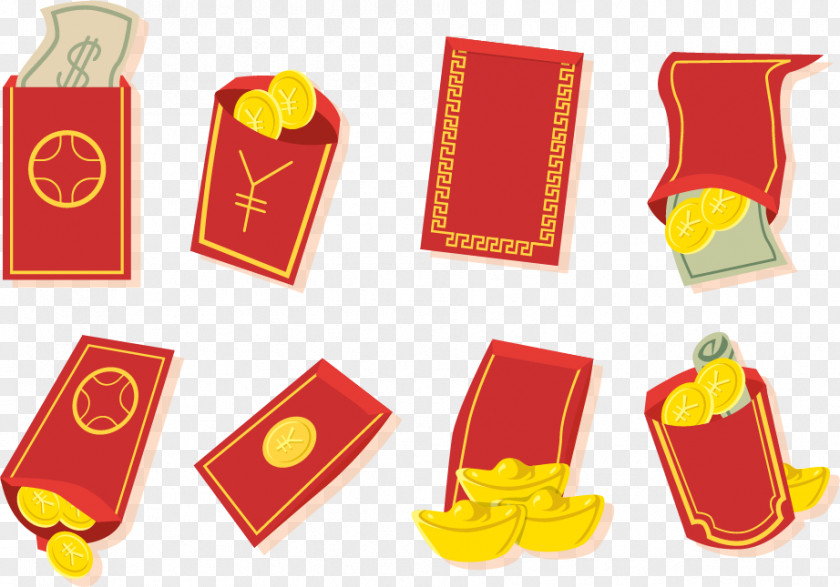 Chinese New Year Red Envelopes Envelope Euclidean Vector Budaya Tionghoa PNG