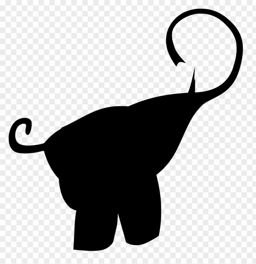 Coloring Book Silhouette Elephant PNG