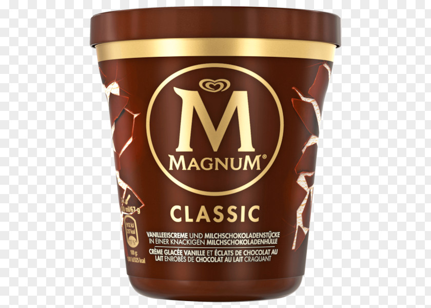 Ice Cream Magnum Tub Chocolate Vanilla PNG