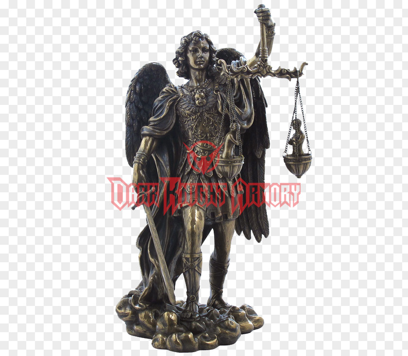 Saint Michael Lucifer Statue Archangel Sculpture PNG