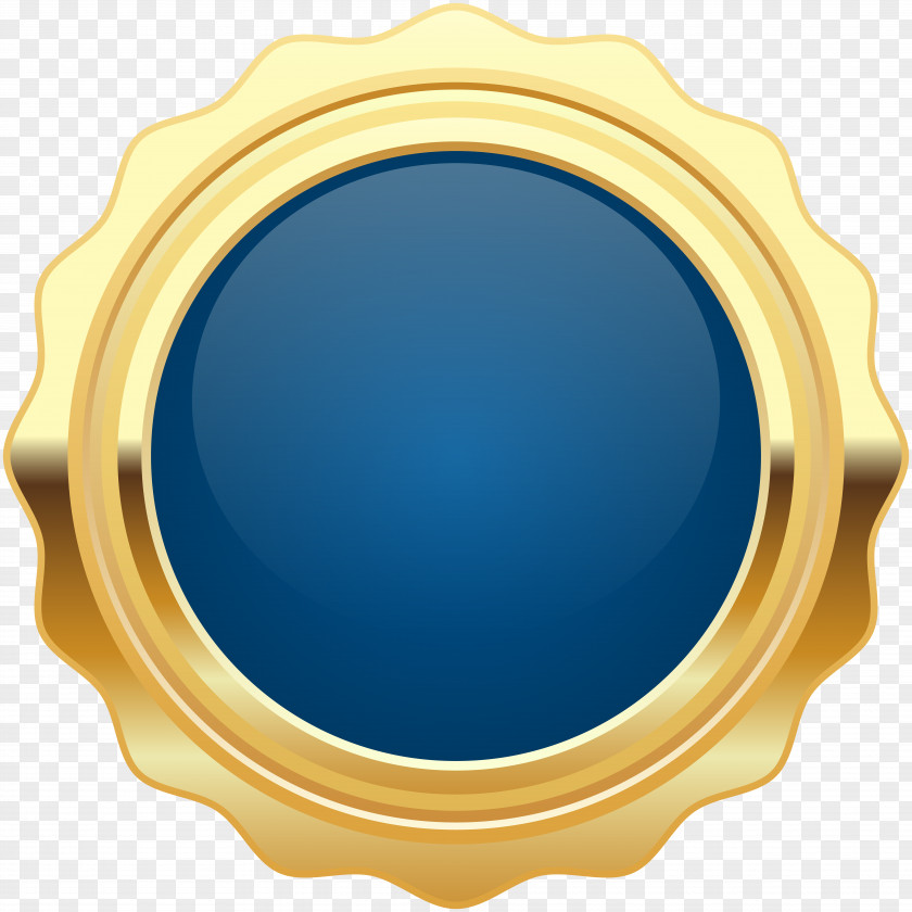Seal Badge Blue Gold Clip Art Image File Formats Lossless Compression PNG