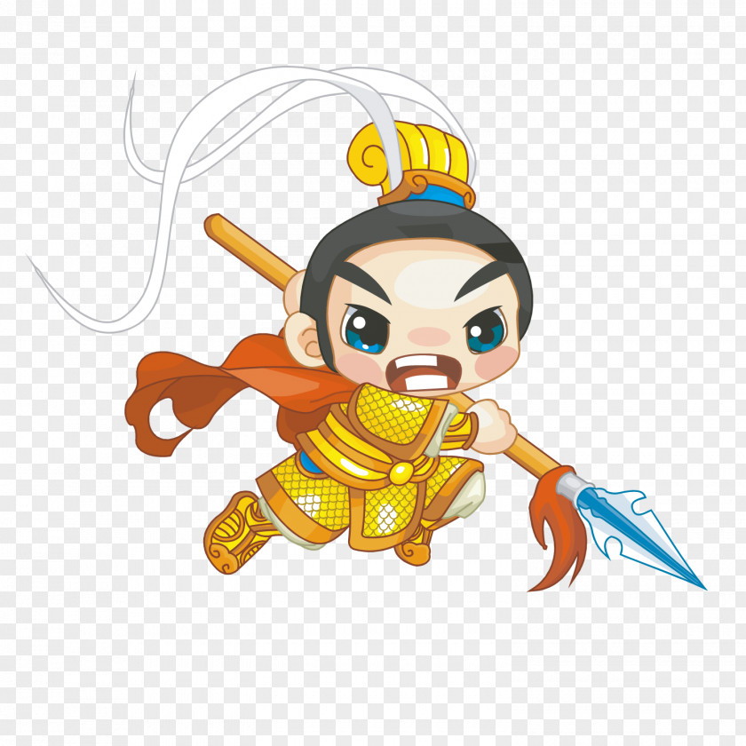 Comic Erlang God Shen Cartoon Drawing Illustration PNG