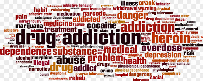 Drug Addict Word Tag Cloud PNG