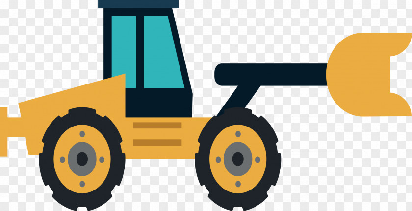 Road Bulldozer Architectural Engineering Tractor Heavy Equipment Skid-steer Loader PNG