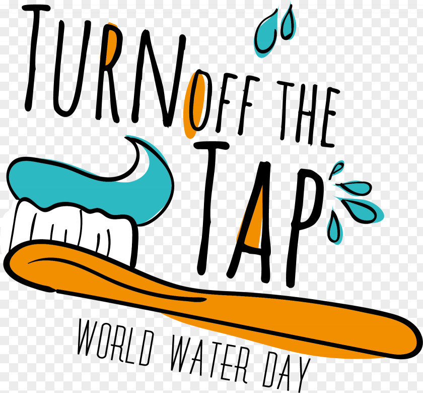 Cartoon Toothbrush Toothpaste Vector World Water Day Tap PNG