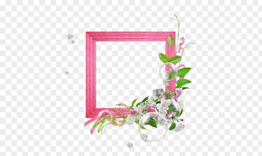Design Floral Picture Frames Font PNG