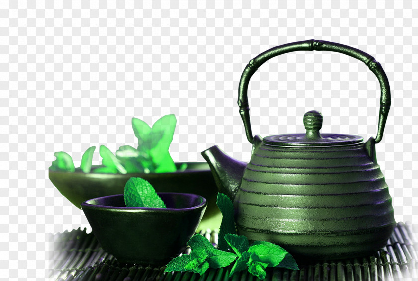 Tea Set Green White Oolong Kombucha PNG