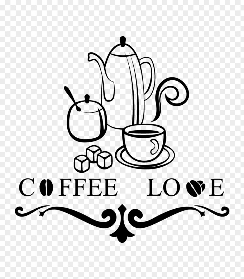 Coffee Love Kitchen Bathroom Home Drawing Clip Art PNG