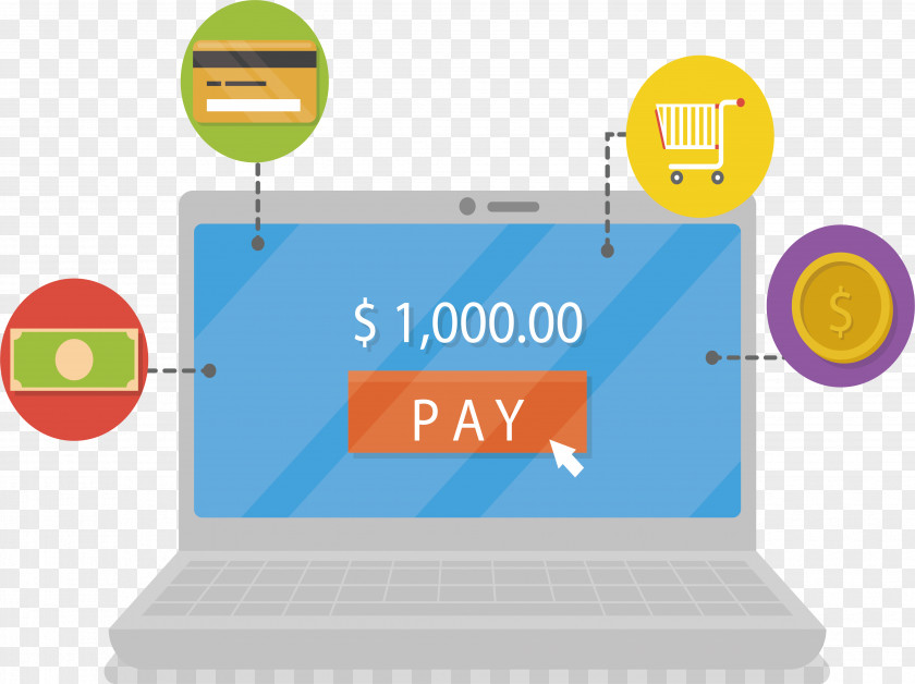 Laptop Payment Clip Art PNG