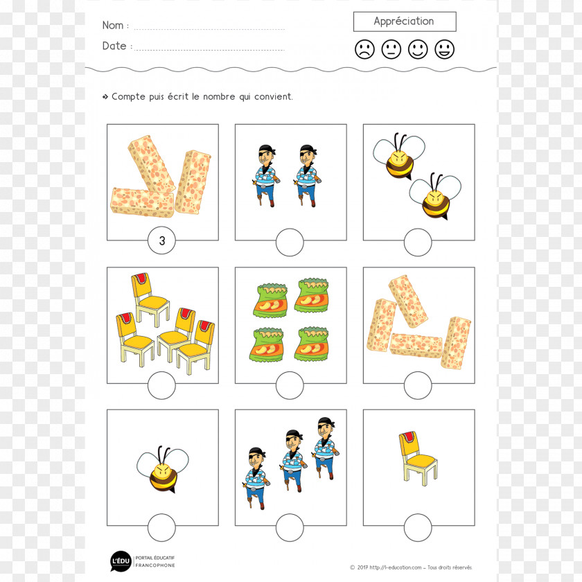 Les Chifres Number Maternelle 4/5 Ans Kindergarten Learning Counting PNG