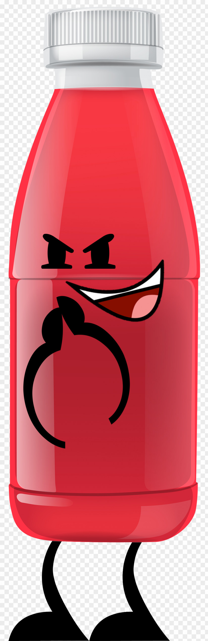 Big Red Orange Juice Apple Bottle Clip Art PNG