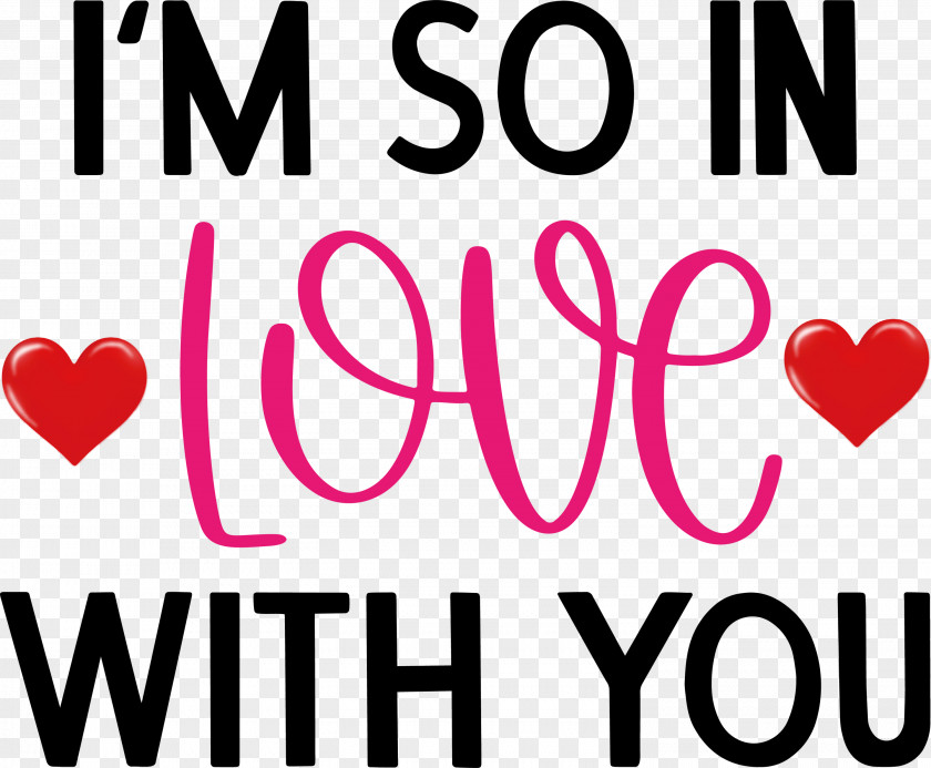 In Love With You Valentines Day Quote PNG