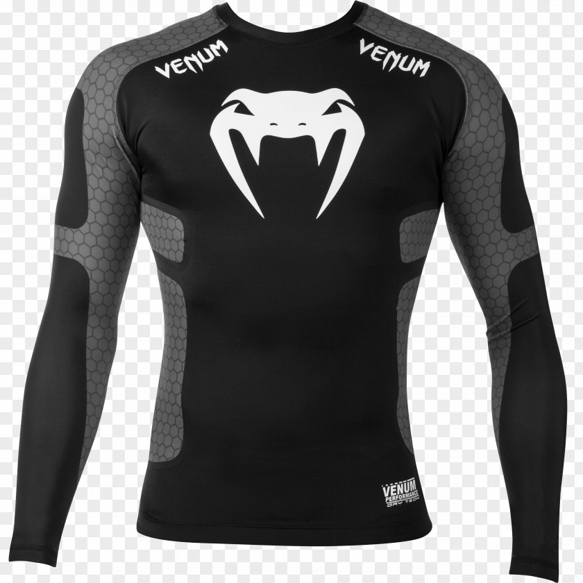 T-shirt Rash Guard Sleeve Venum Clothing PNG