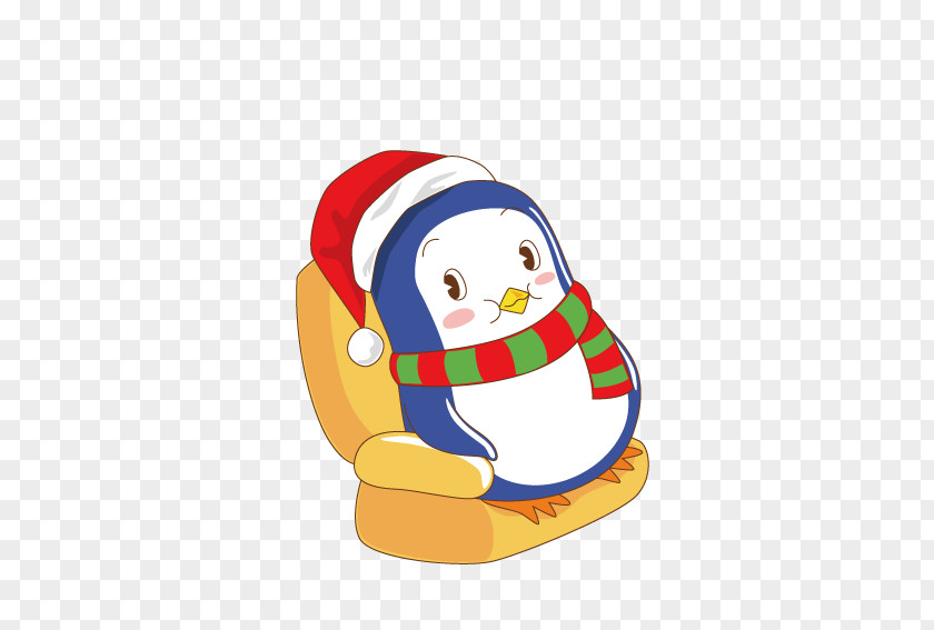 Christmas Penguin Cartoon PNG