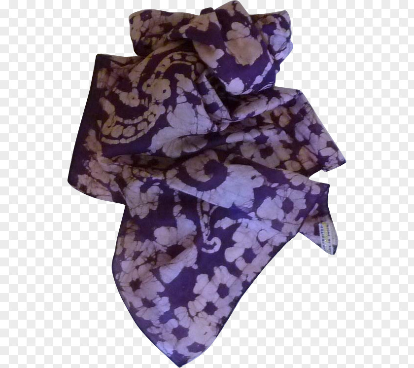 Hand Painted Purple Scarf PNG