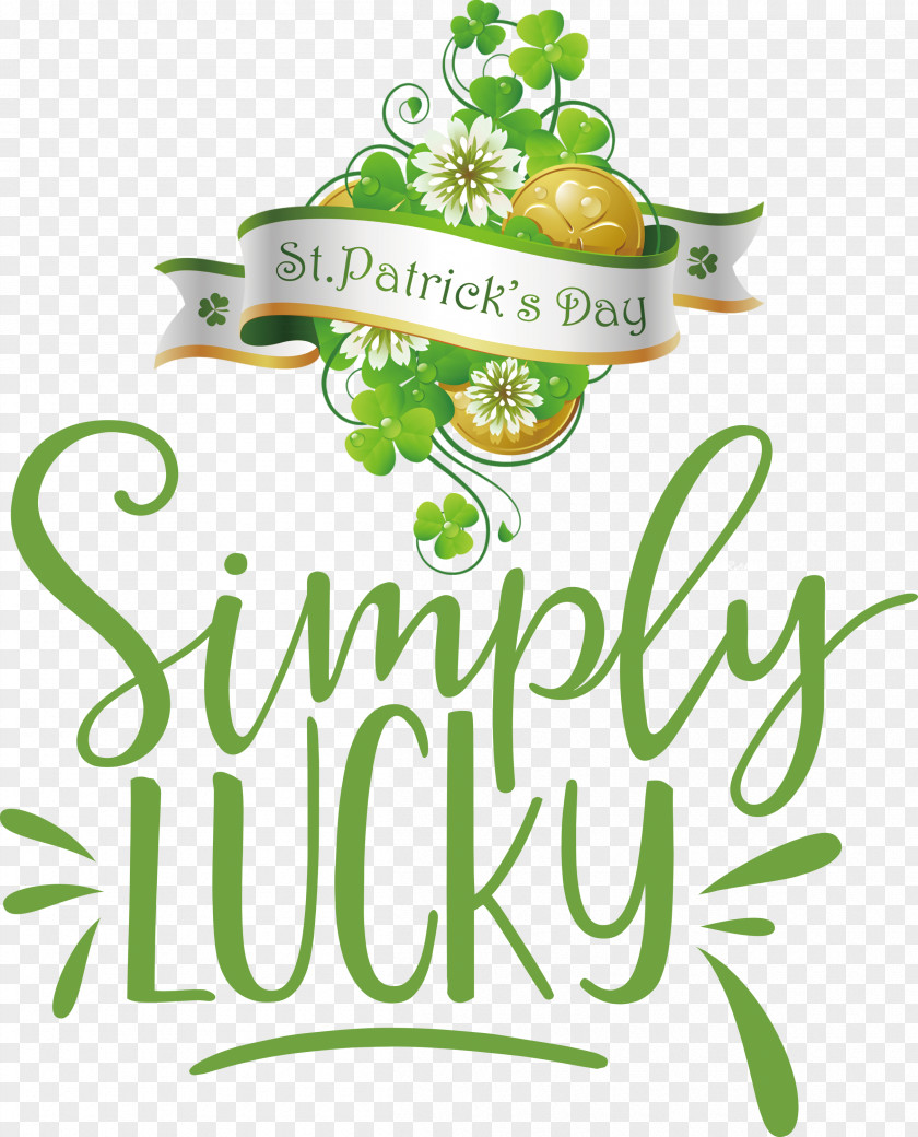 Shamrock Simply Lucky Saint Patricks Day PNG