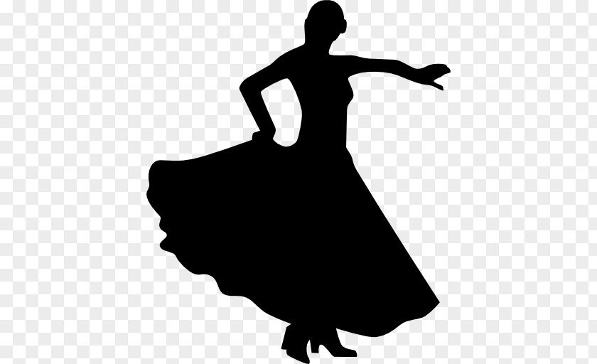 Silhouette Flamenco Guitar Dance PNG