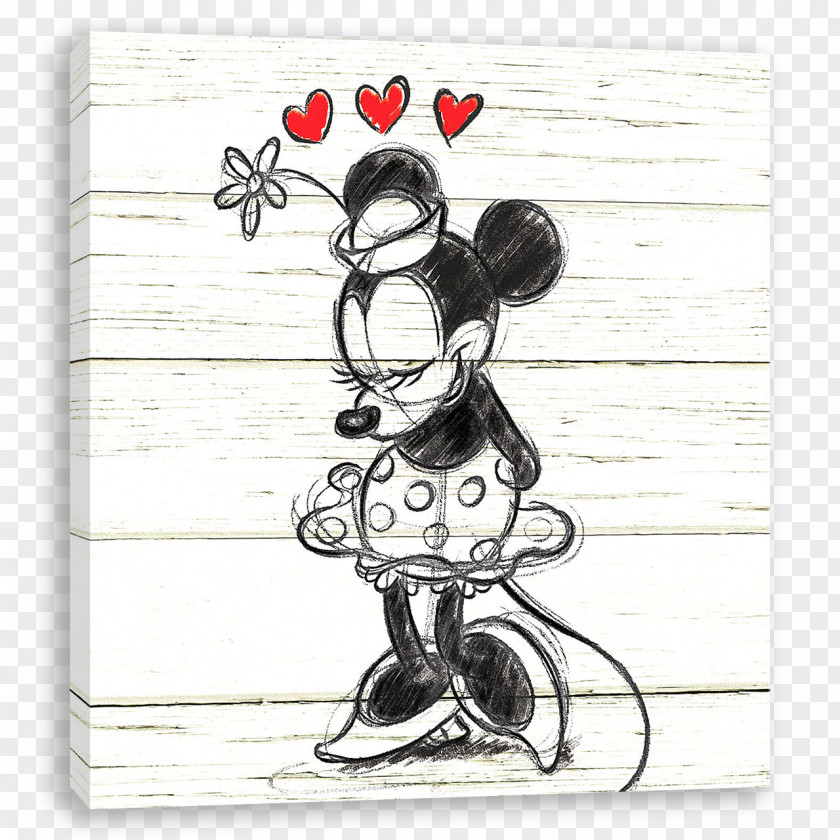 Sketch Spray Minnie Mouse Mickey Canvas Print Art PNG