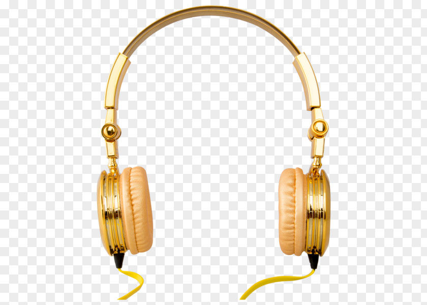 Gold Microphone Headphones Audio Beats Electronics Sound Recording And Reproduction PNG