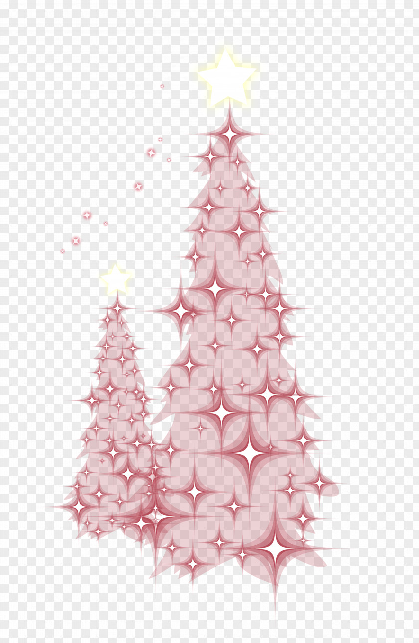Romantic Star Christmas Tree Ornament PNG
