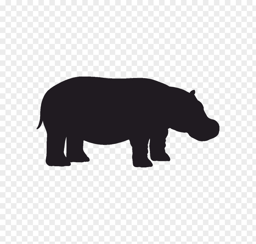 Silhouette Hippopotamus Baby Hippo T-shirt Illustration PNG