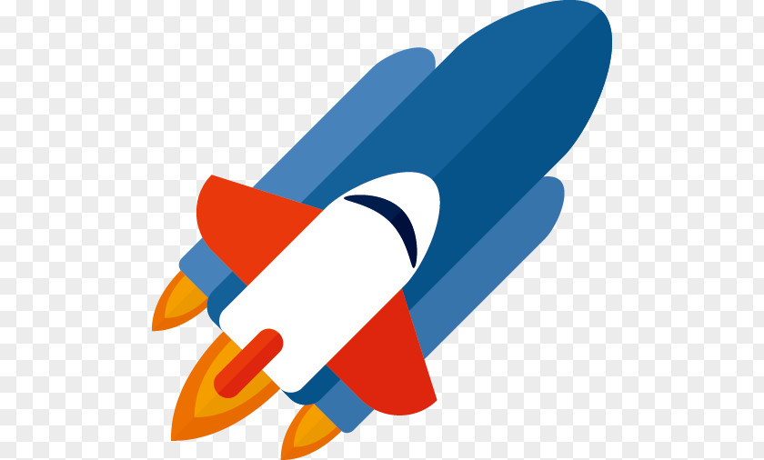 Vector Cartoon Rocket Spacecraft PNG