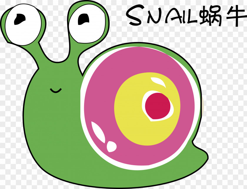 Vector Cute Cartoon Snail SNAIL Clip Art PNG