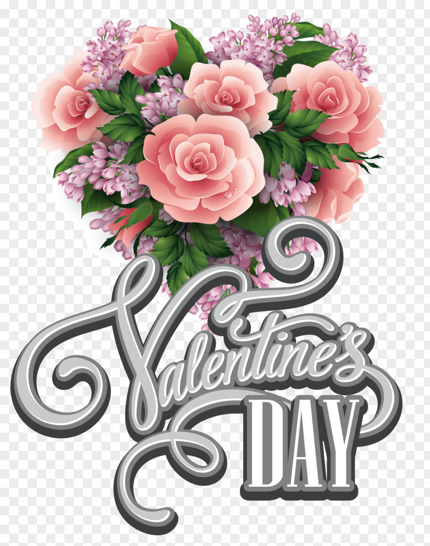 Bouquet Of Flowers Valentines Day Greeting Card Heart Flower PNG