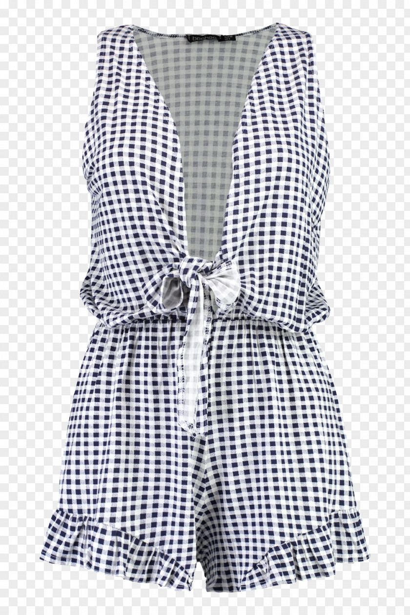 Gingham Playsuit Jumpsuit Romper Suit Clothing Dress PNG