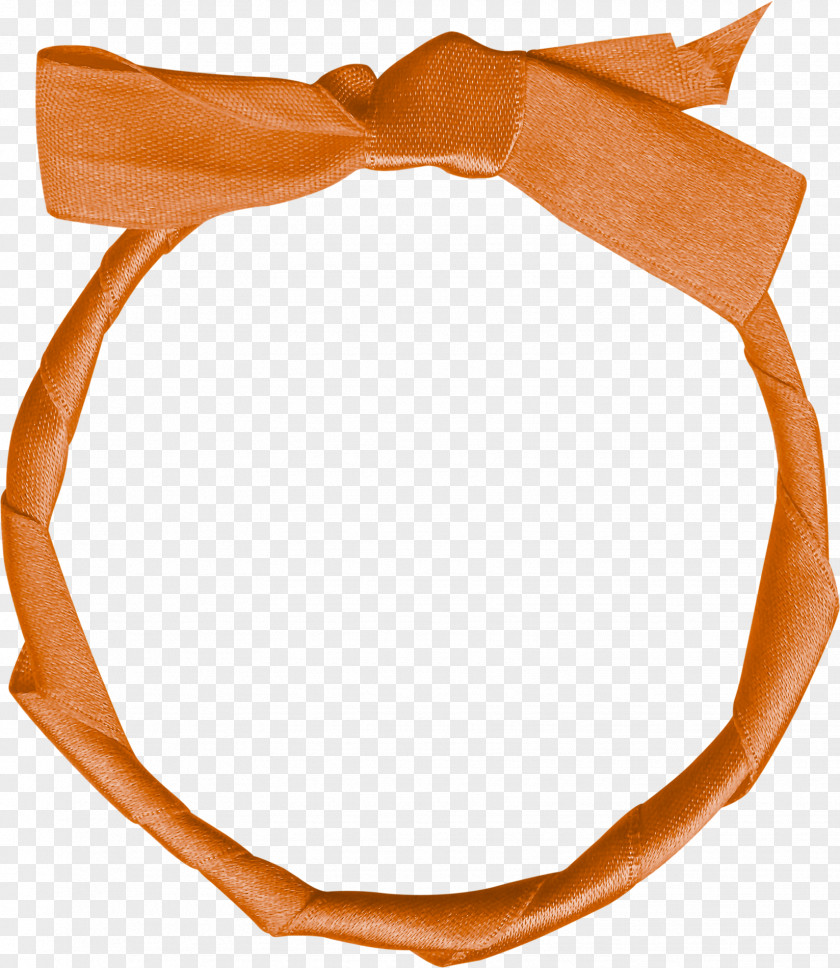 Orange Ribbon Bow Decorative Ring Shoelace Knot PNG