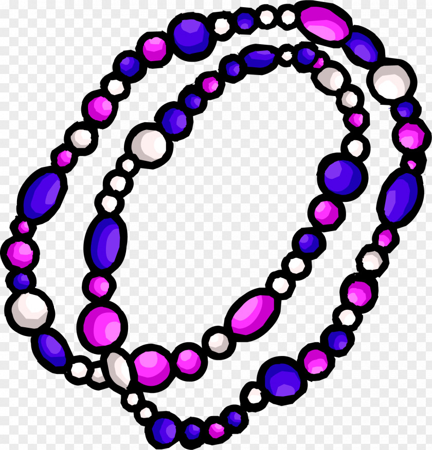 Scattered Beads Club Penguin Beadwork Necklace Clip Art PNG