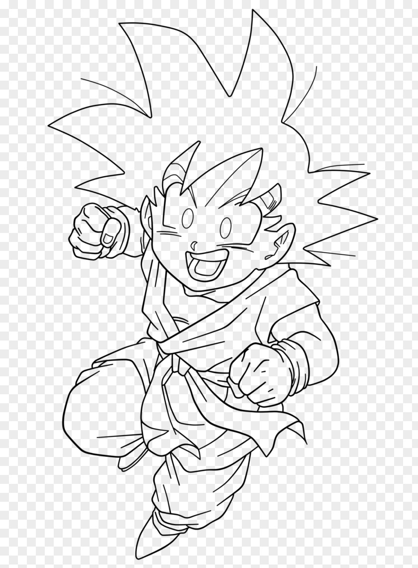 Goku Line Art Gohan Vegeta Tien Shinhan PNG