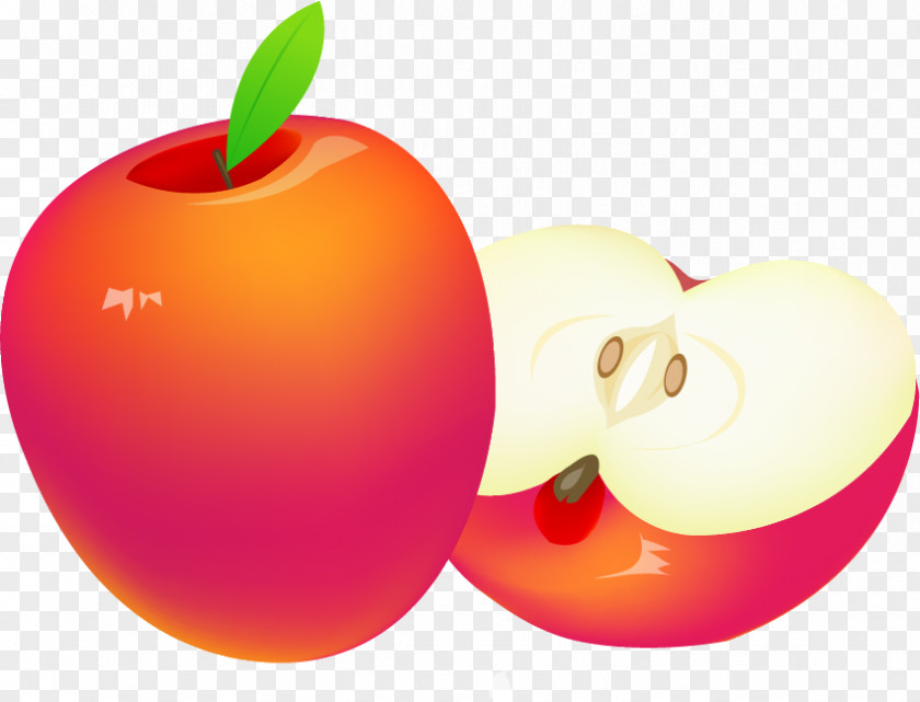 Cartoon Decorative Red Apple Icon PNG