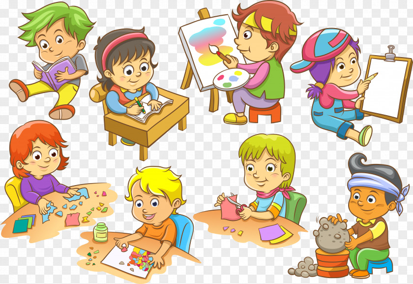 Children In School Child Euclidean Vector Illustration PNG
