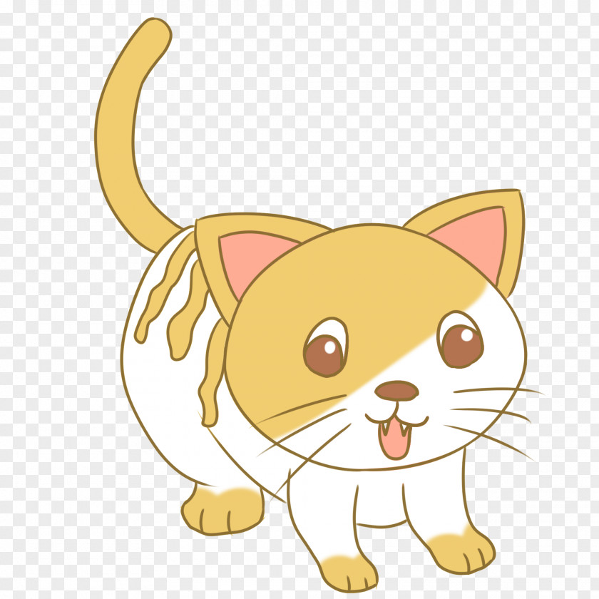 Snout Yellow Cartoon Cat Whiskers Head Small To Medium-sized Cats PNG