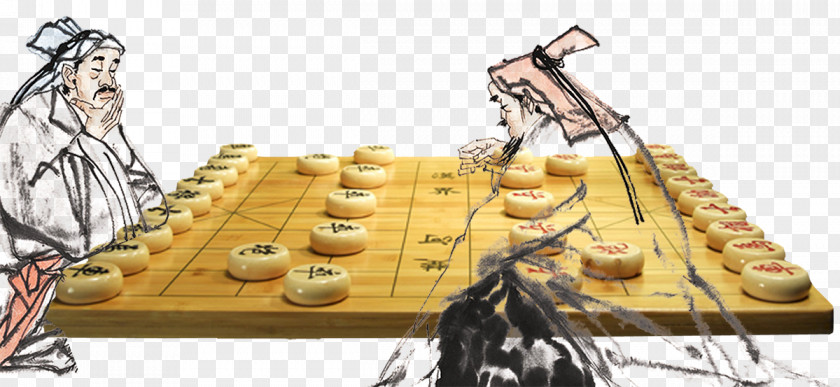 Two People Play Chess Xiangqi Go China World Mind Sports Games PNG