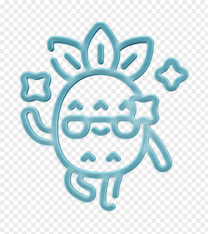 Cool Icon Pineapple Character PNG