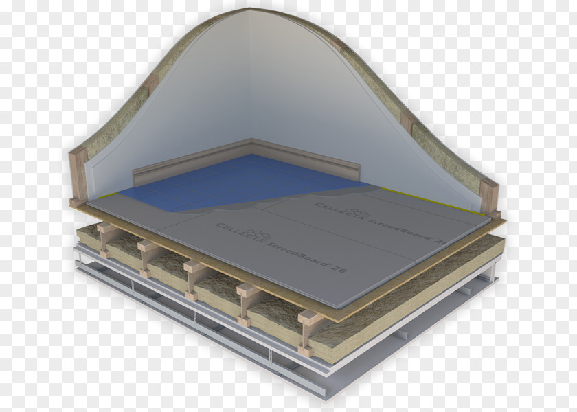 Micro Single Screed Underfloor Heating Joist Building PNG