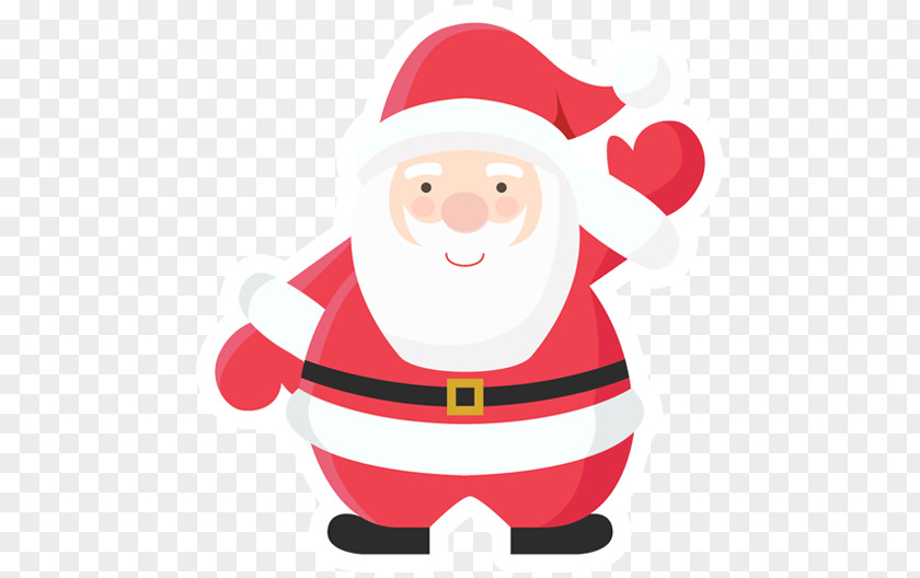 Santa Claus Christmas Label Sticker Gift PNG