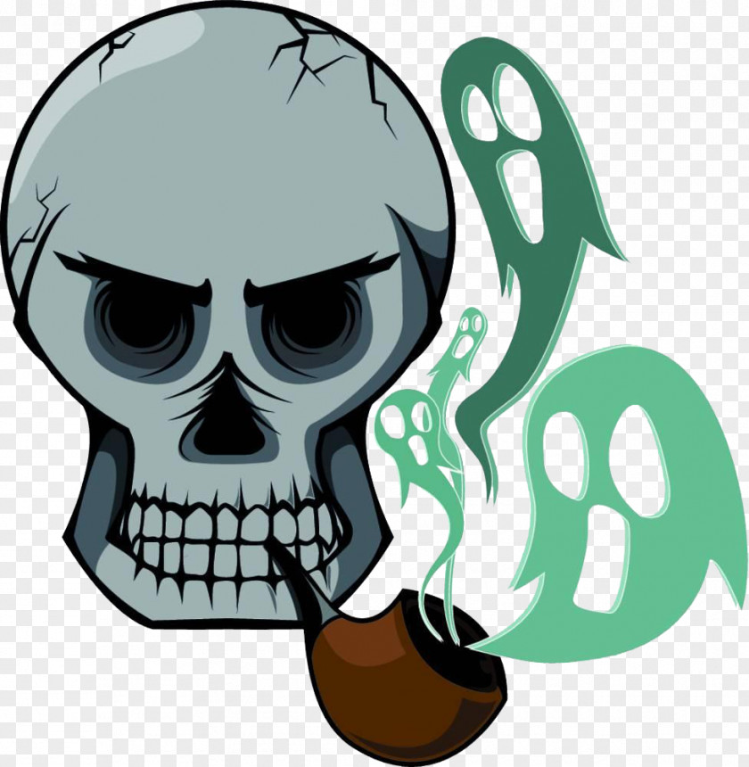 The Skeleton Is Smoking Cigarette Skull Stock Photography PNG