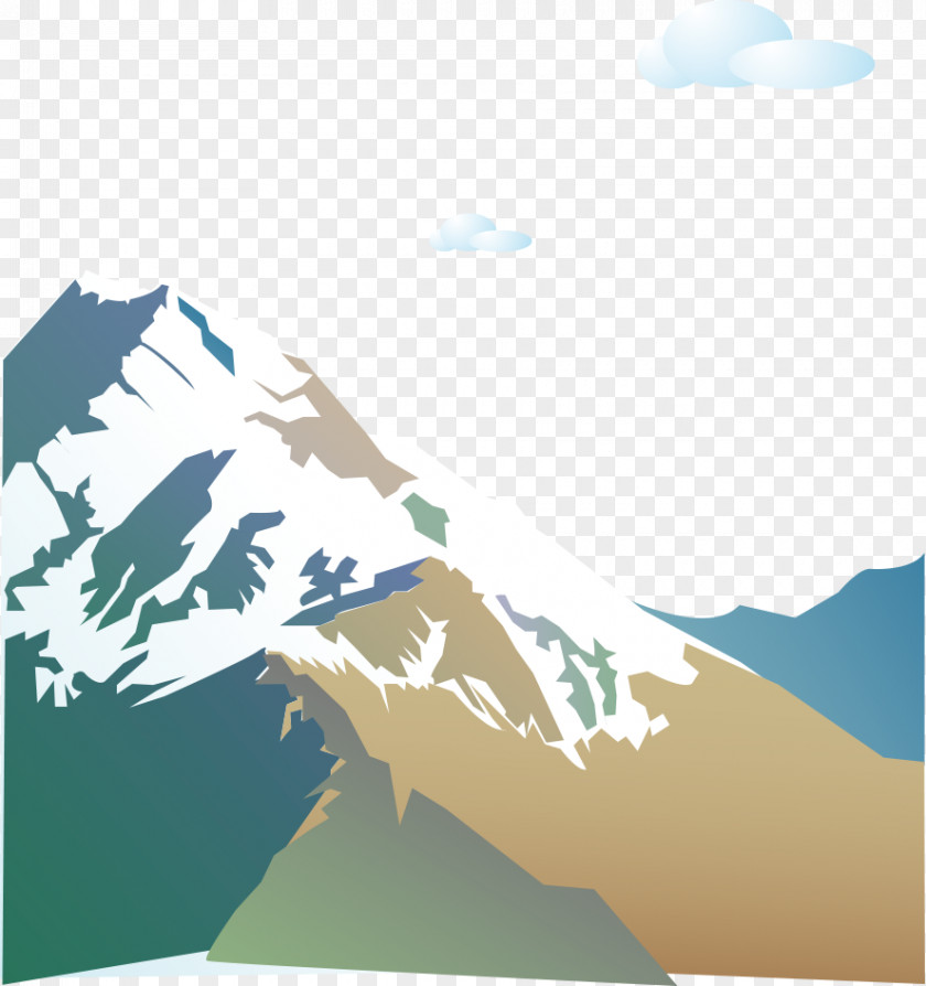 Hand Colored Clouds Iceberg Theatrical Scenery Euclidean Vector Landscape PNG