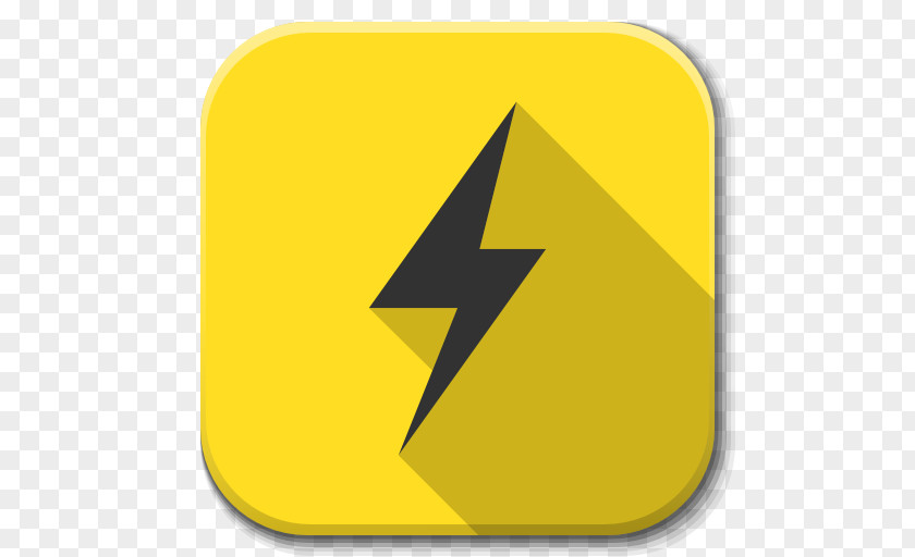 Apps Power B Triangle Area Symbol Yellow Sign PNG