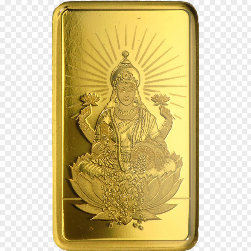 Lakshmi Gold Coin Bar PAMP Silver PNG